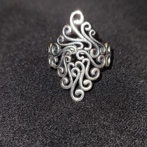925 Sterling Silver Filigree Ring